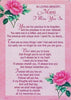In Loving Memory Mum Sentimental Verse Graveside Memorial Card