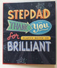 Thank You Stepdad Typography Father's Day Card