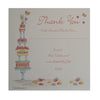 Pack of 10 Luxury White Wedding Gift Glitter Finished Thank You Cards