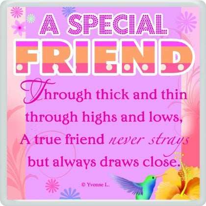A Special Friend Sentimental Fridge Magnet