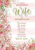 Wonderful Wife Handmade Floral Mother's Day Card