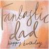 Contemporary Embossed Text Design Dad Birthday Card