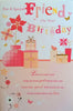 Special Friend Sentimental Verse Flowers And Presents Design Birthday Card