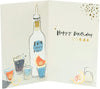 21th Today Champagne Bottle Foil And Glitter Finished Birthday Card