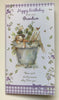 Happy Birthday Card From Your Grandson Cute Dog And Herbs Plant
