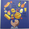 He's Human Dustbin Humorous Birthday Card
