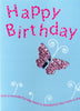 Your Truly Handmade Pink Butterfly Birthday Card