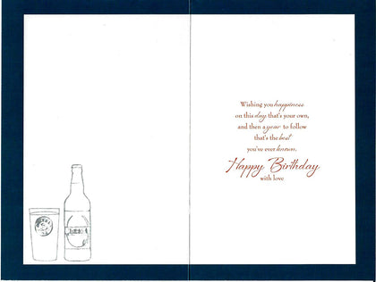 Wishing Well Grandson with A Bucket of Real Ale Birthday Card