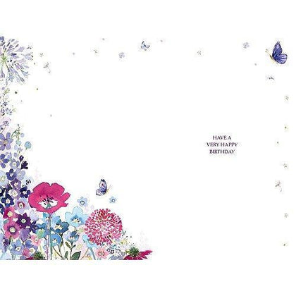 Wishing Well Studios Greetings Card Birthday Purple Butterflies