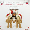 Grandma And Grandad Boofle Couple Holding Hand Design Christmas Card