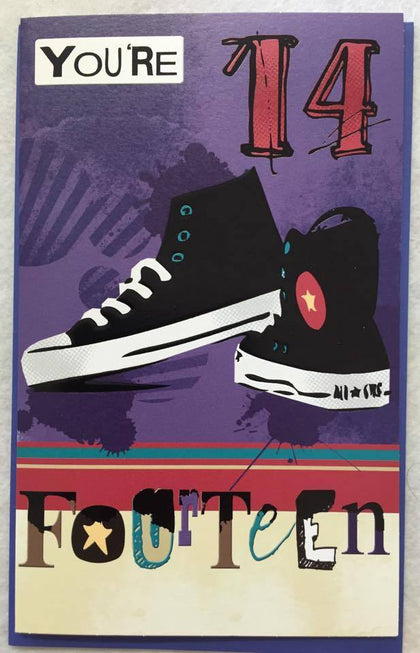 14th Today Shoes Design Birthday Card