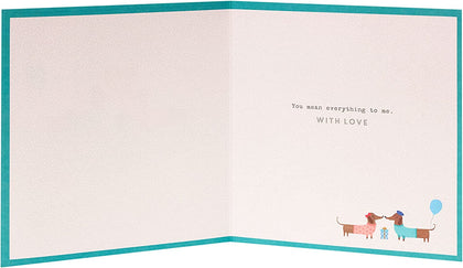 Cute Sausage Dog Design Husband Birthday Card