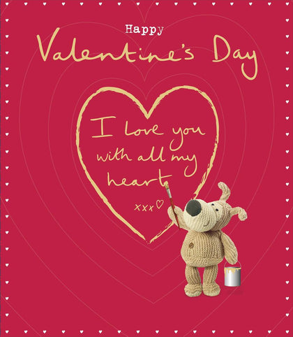 I Love You With All My Heart Boofle Valentin's Day Card