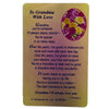 To Grandma With Love..Wallet Card (Sentimental Keepsake Wallet / Purse Card)