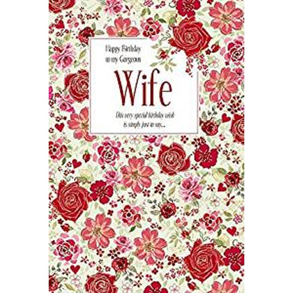 Happy Birthday to My Gorgeous Wife Wishing Well Birthday Card