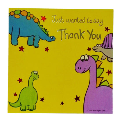 Pack of 10 Dinosaur Design Birthday Party Thank You Card Sheets