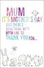 Mum From Us Both Cute Glitter & 4 Fold Opening Mother's Day Card