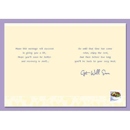 Nice verse Fruit Basket Design Get Well Soon Card 